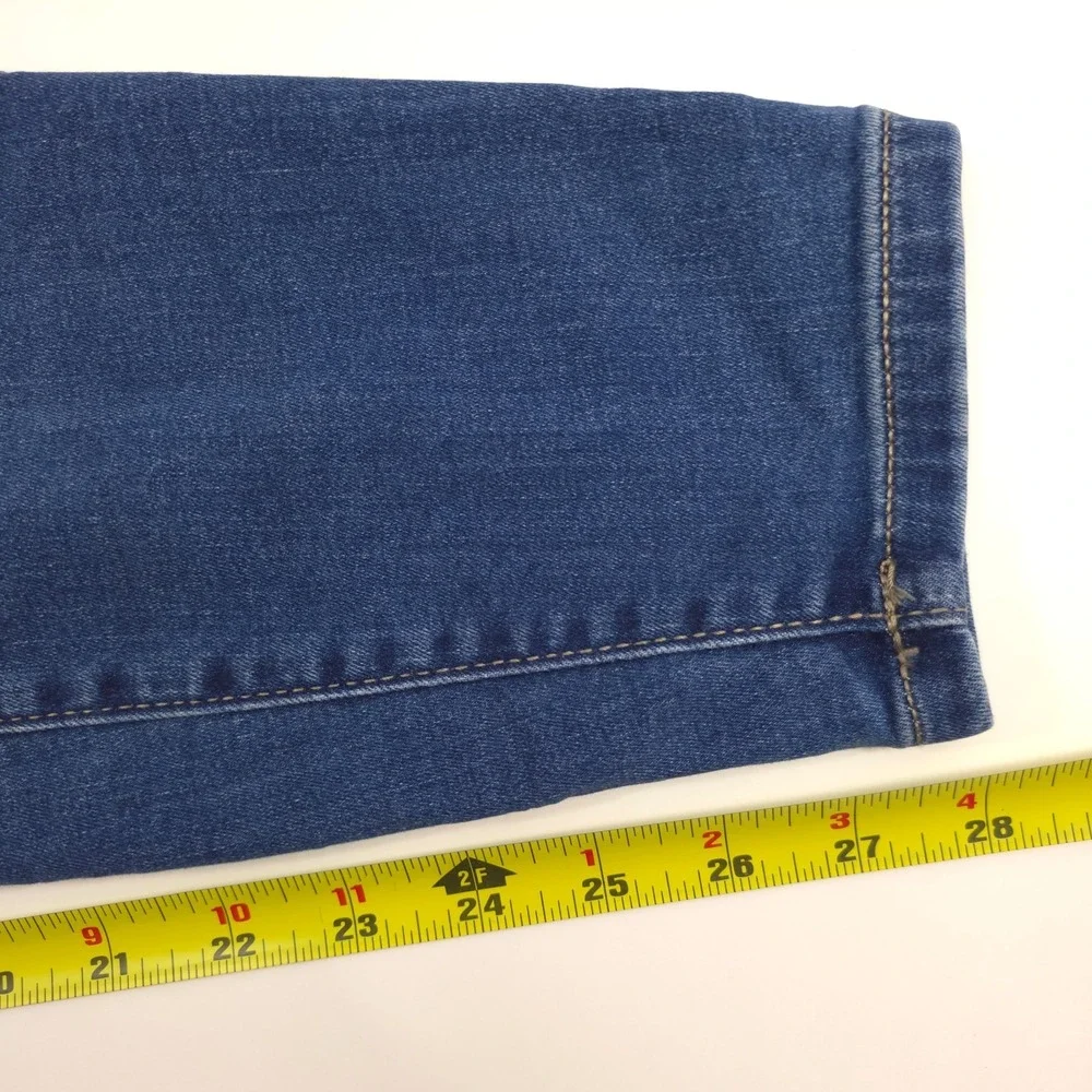Torrid Women Jeans Midfit Super‎ Skinny 16T Blue Distressed Ripped Knee